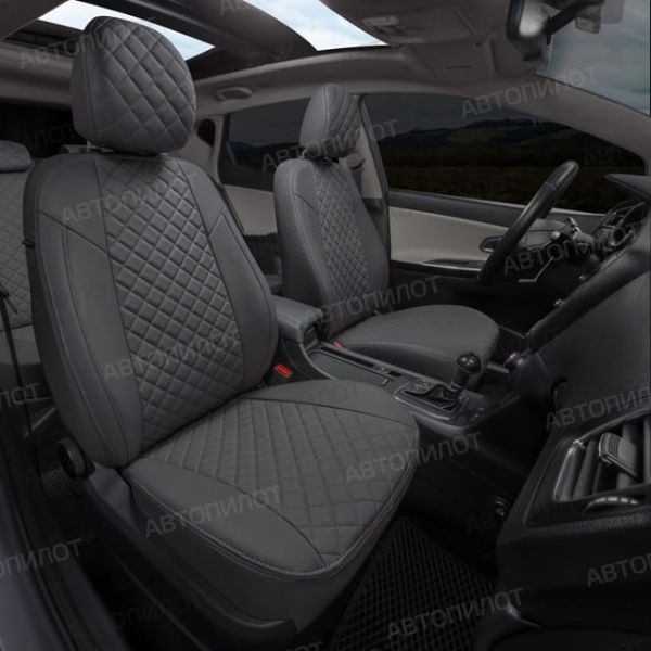 Чехлы Автопилот Экокожа Ромб на Москвич 3 (2022+) Чехлы Автопилот Экокожа Ромб на Москвич 3 (2022+)